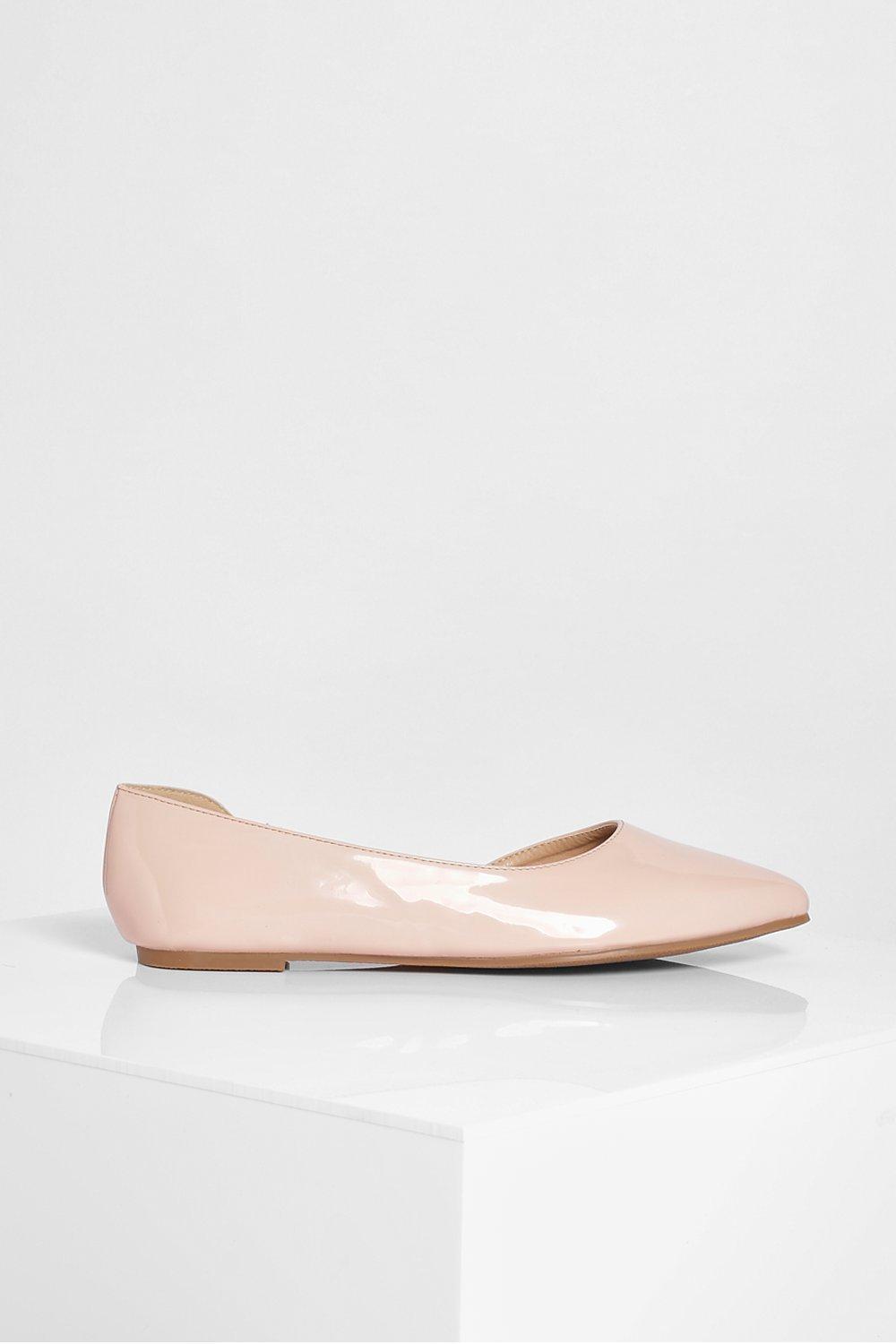 Nude point toe flats hot sale