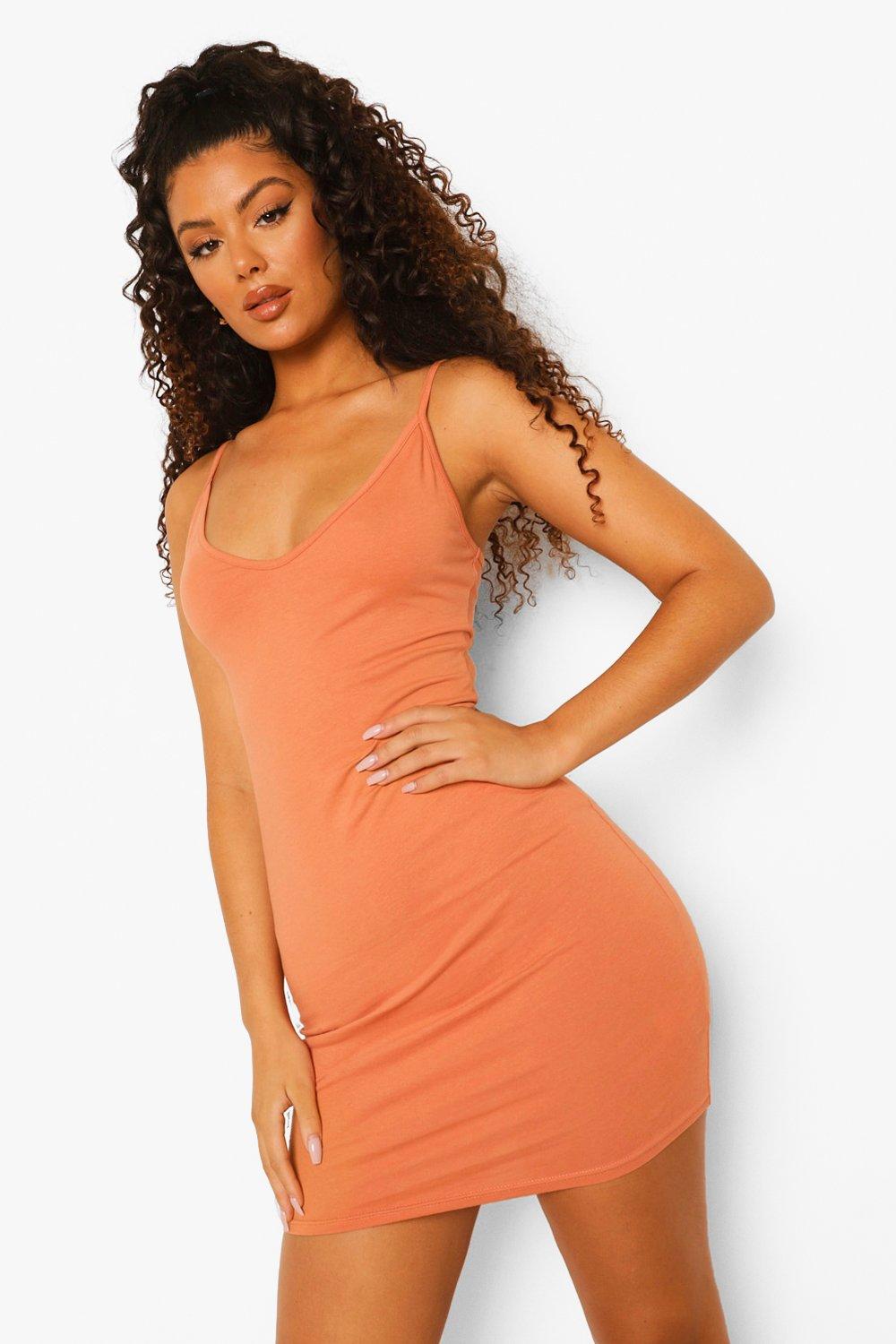 Strappy plunge bodycon sales dress