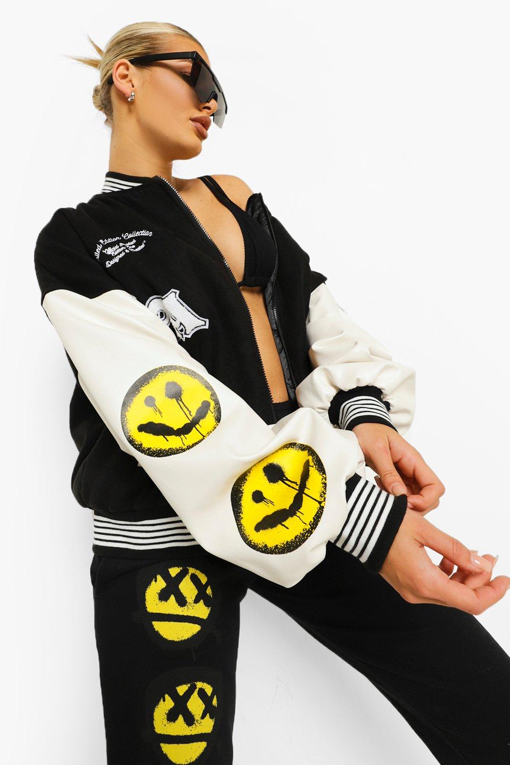 Smiley on sale bomber jacket