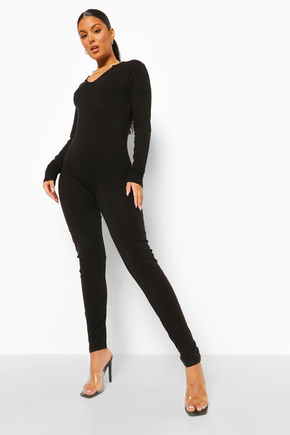 Boohoo long sleeve jumpsuit clearance