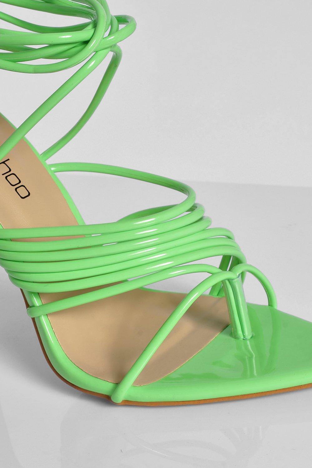 Lime lace up on sale heels