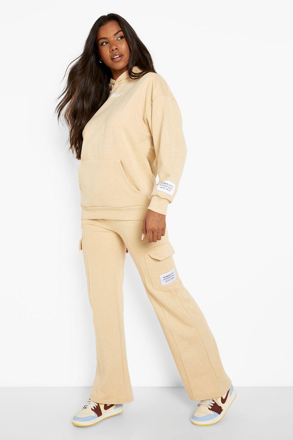 W Ofcl Slogan Oversized Wide Leg Tracksuit boohoo