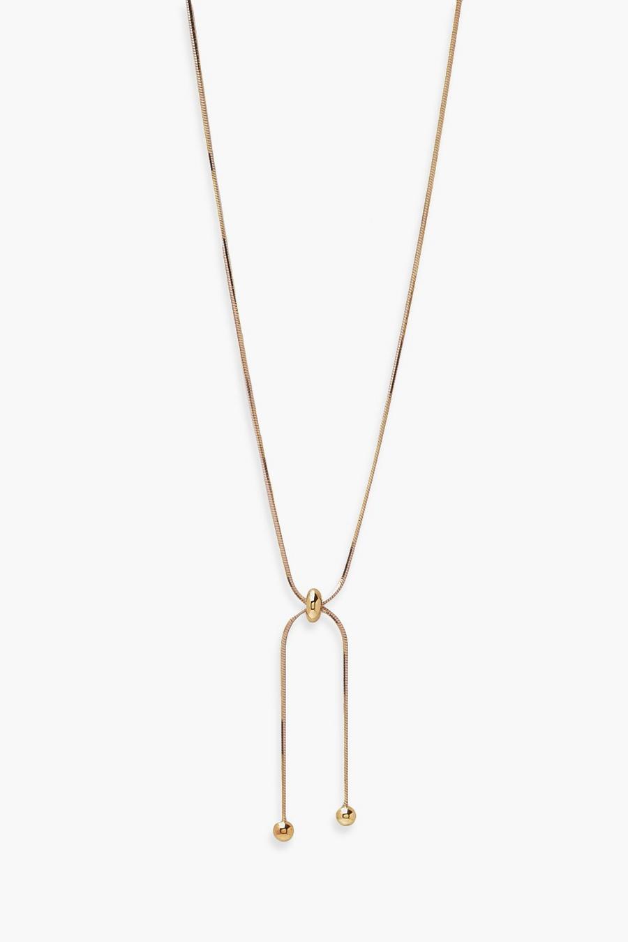Gold Toggle Knot Drop Necklace image number 1