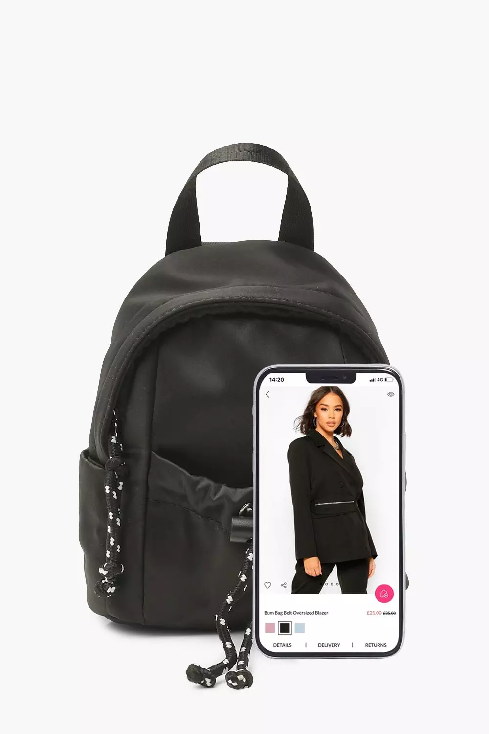 Boohoo backpack best sale