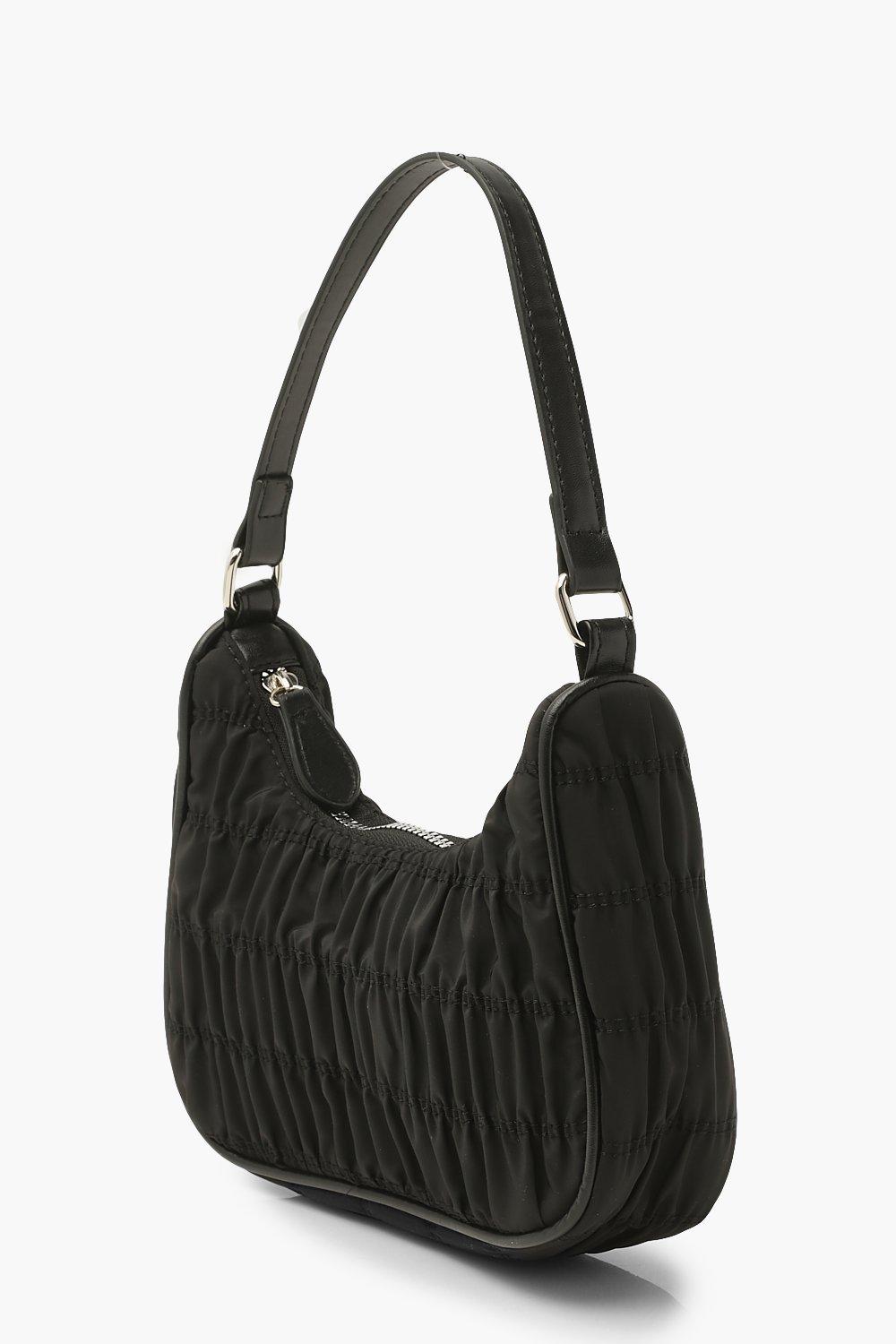 Borsa a spalla in nylon nero