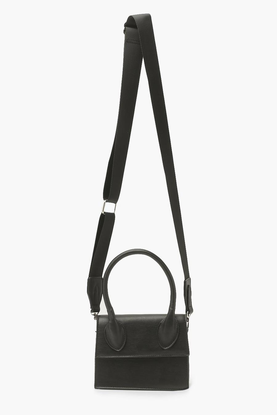Black Mini Cross Body Bag With Sports Strap image number 1