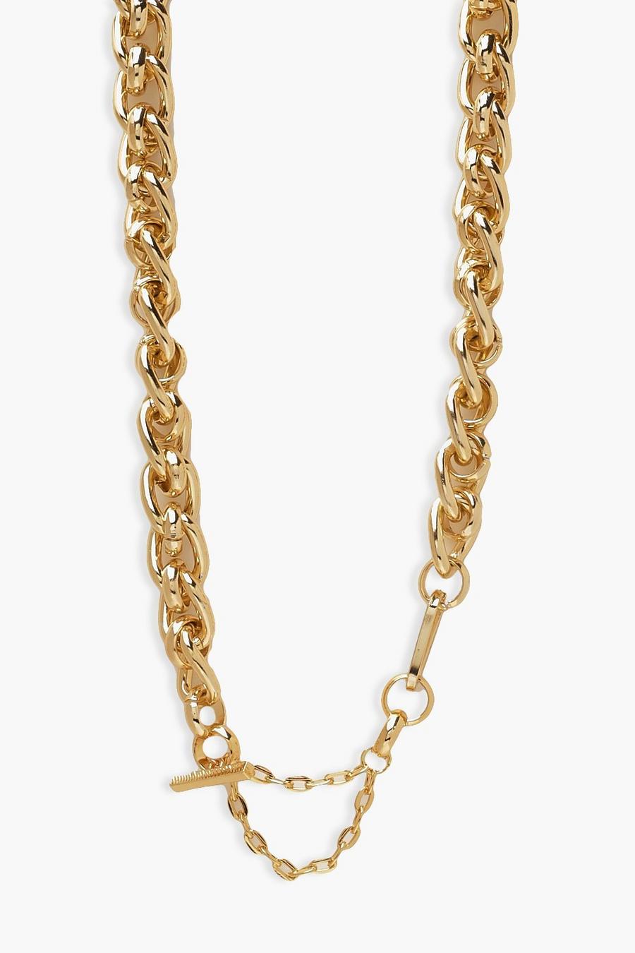 Halskette mit großem, goldenen Anhänger , Gold image number 1