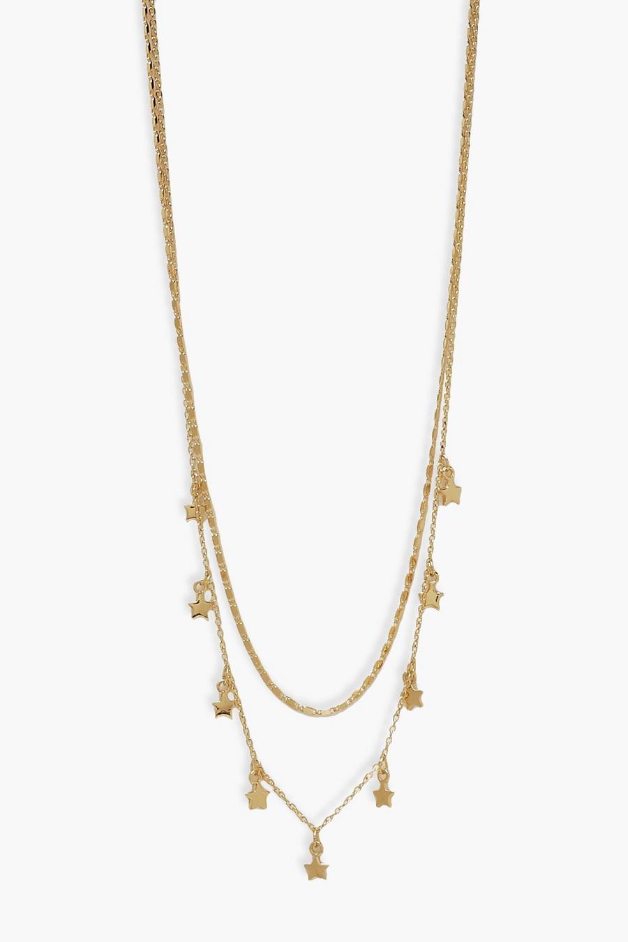 Halskette mit Stern-Anhänger , Gold image number 1