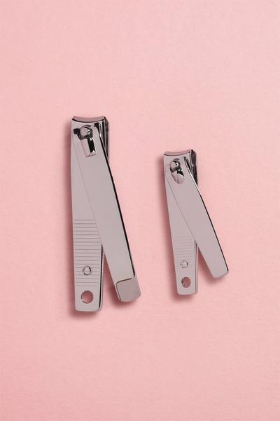 boohoo silver Nail Tools - 2 Pack Clippers
