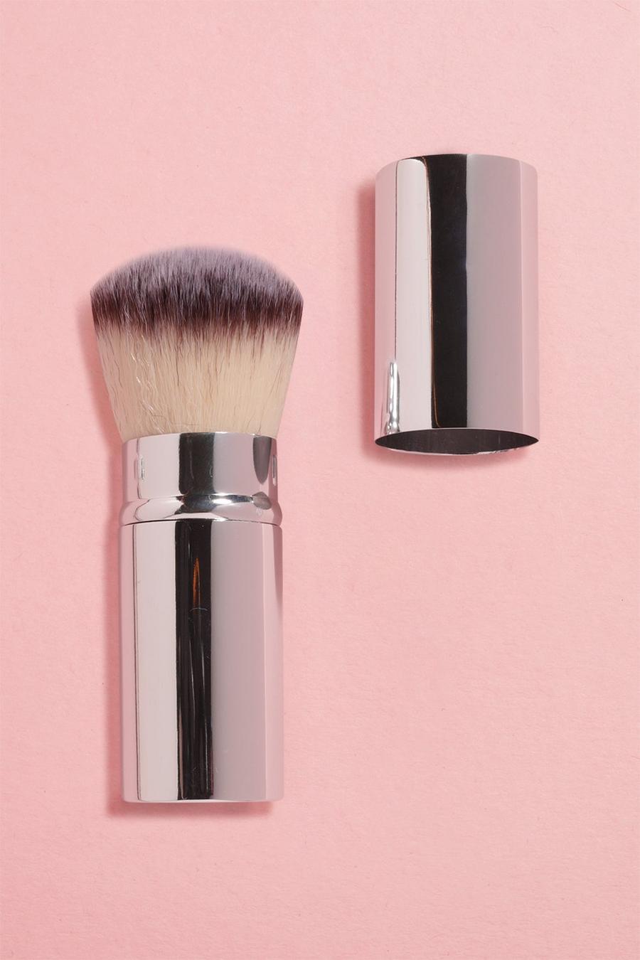 Silver Retractable Makeup Brush
