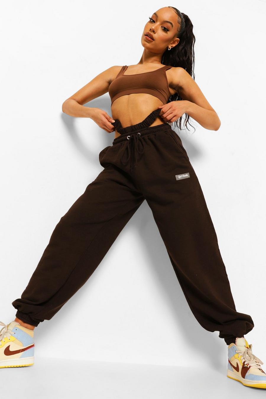 Chocolate Ofcl Studio Cut Out Washed Joggers image number 1