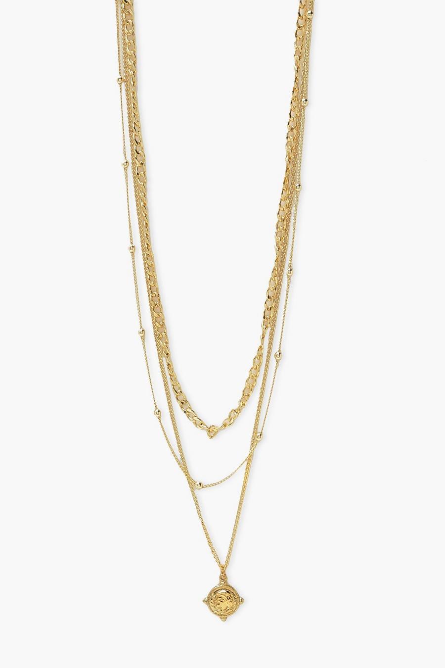 Gold Layered Mini Coin Necklace image number 1