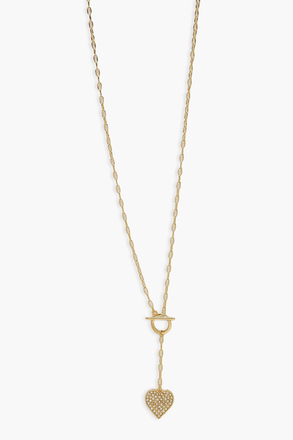 heart tag necklace gold