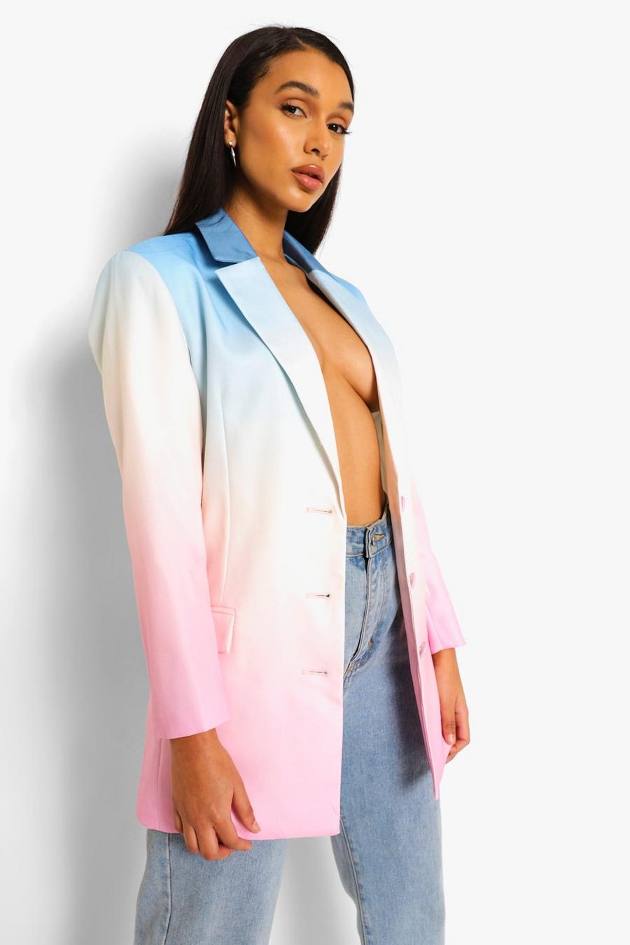 Pink Ombre Tailored Blazer image number 1