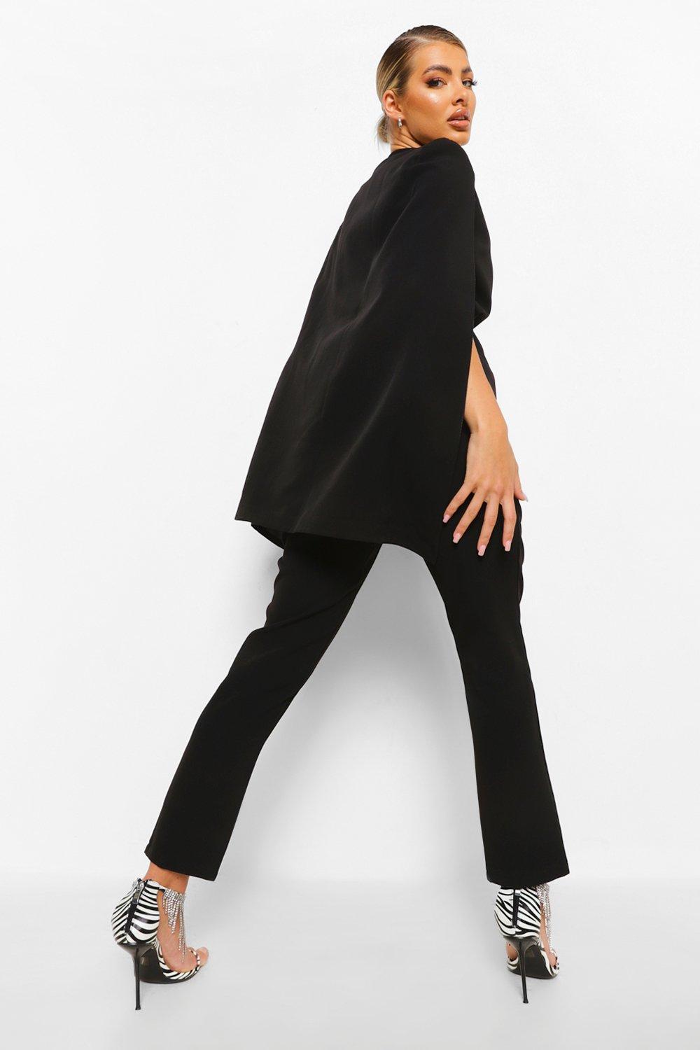 ASOS DESIGN split sleeve wrap waist longline blazer