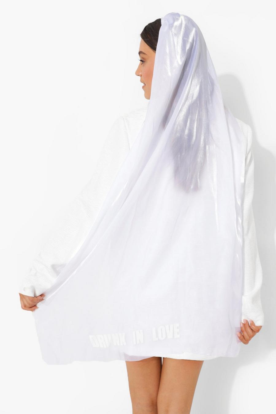 White Drunk In Love Bridal Veil image number 1