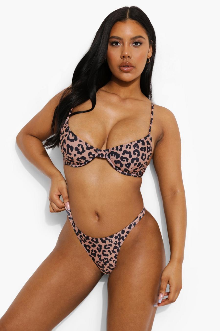 Leopard Tanga Bikini Brief image number 1