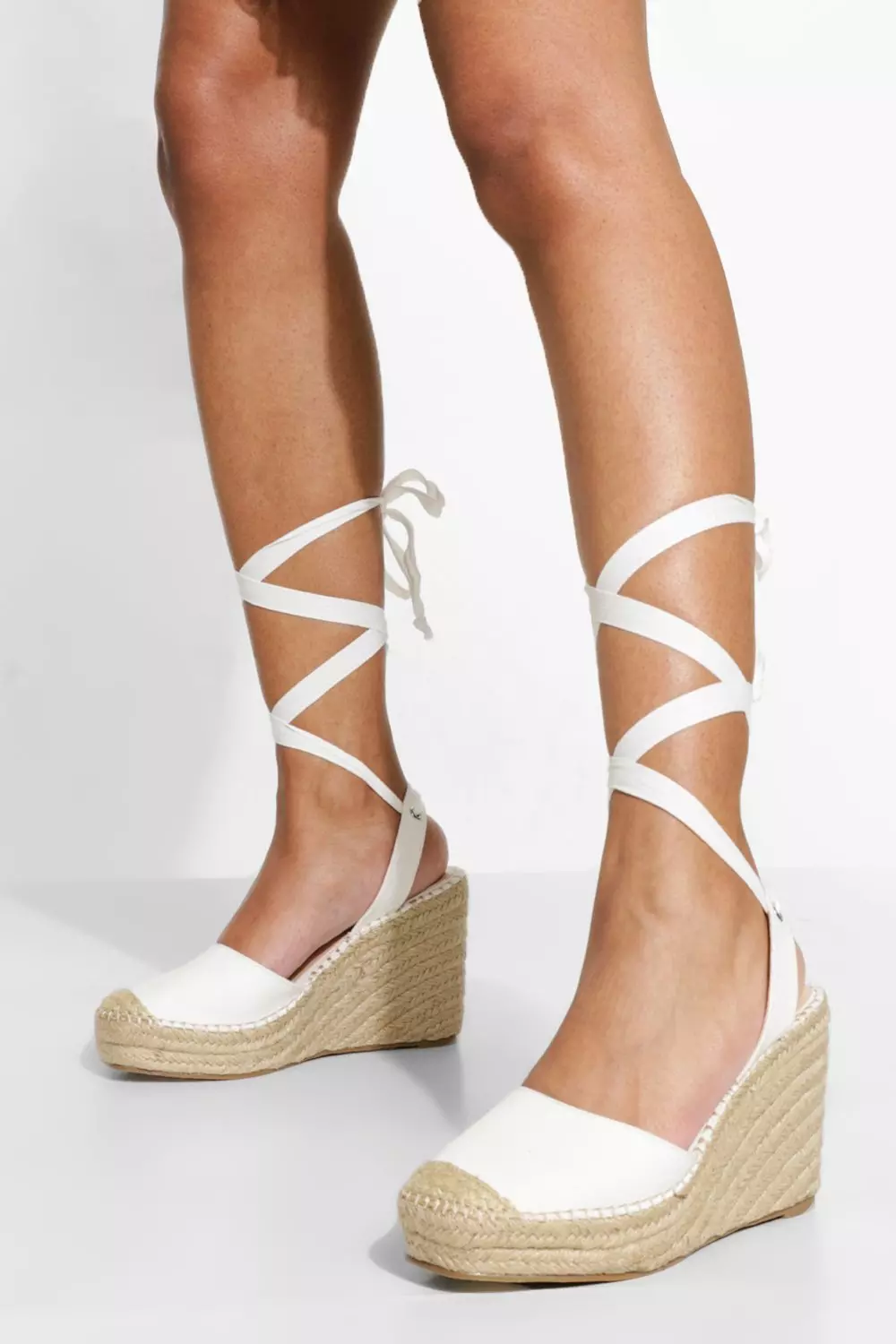 Closed toe store lace up wedges