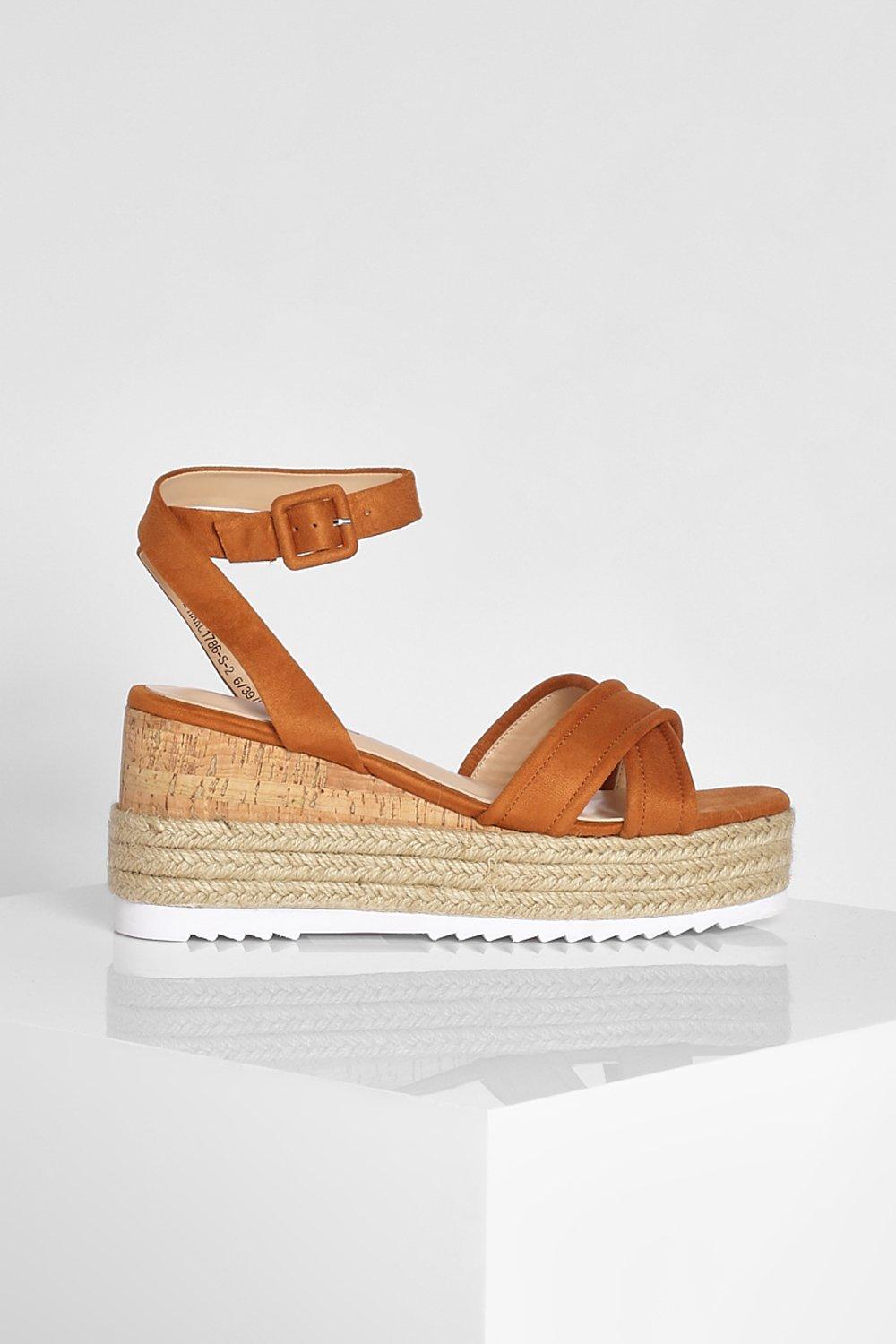 wide tan wedges