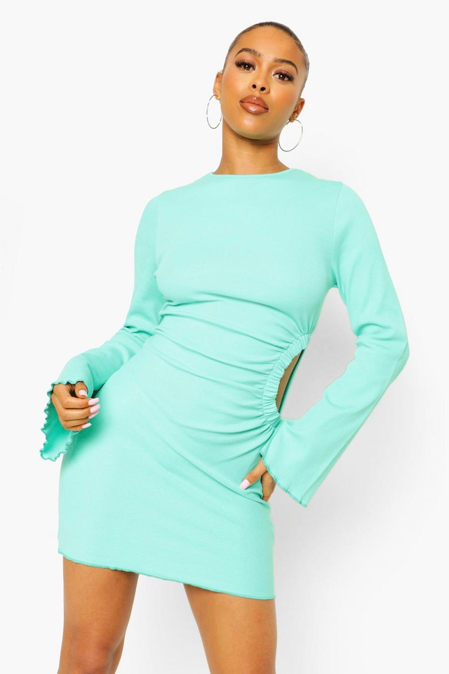 Premium Slinky Long Sleeve Midi Dress