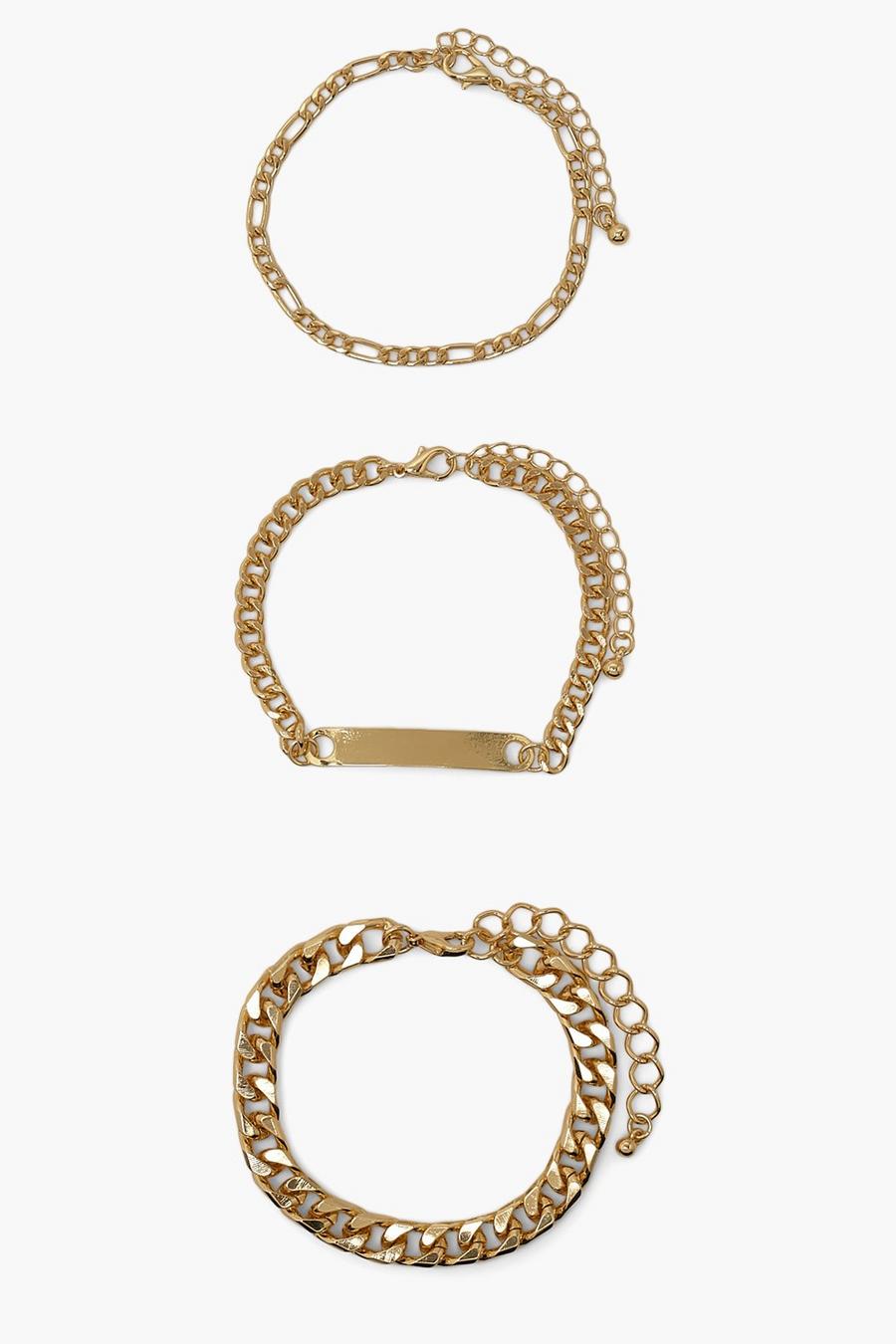 Gold Tag Bracelet 3 Pack image number 1