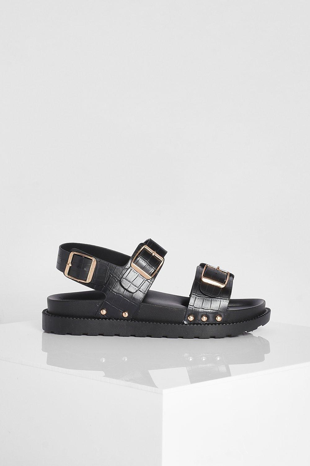 Triple hot sale buckle sandals