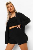 Black Relaxed Fit Oversized Blazer