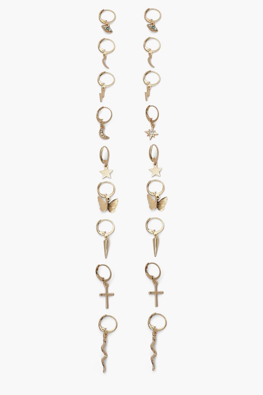 Gold Charm Earring Pack image number 1