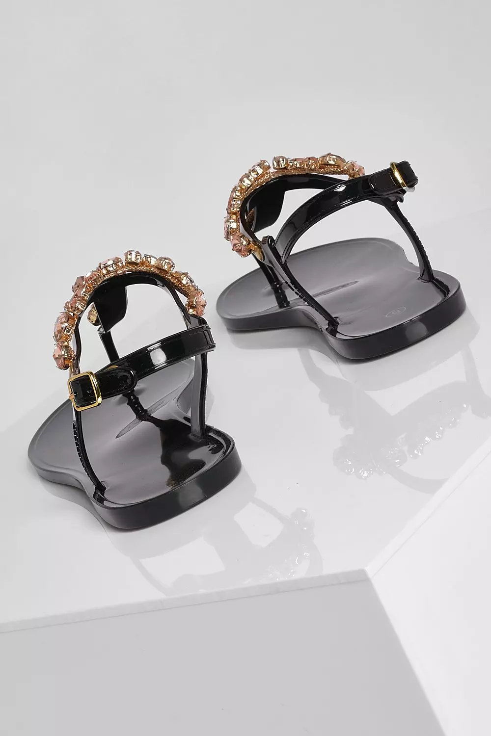 Diamante on sale jelly sandals