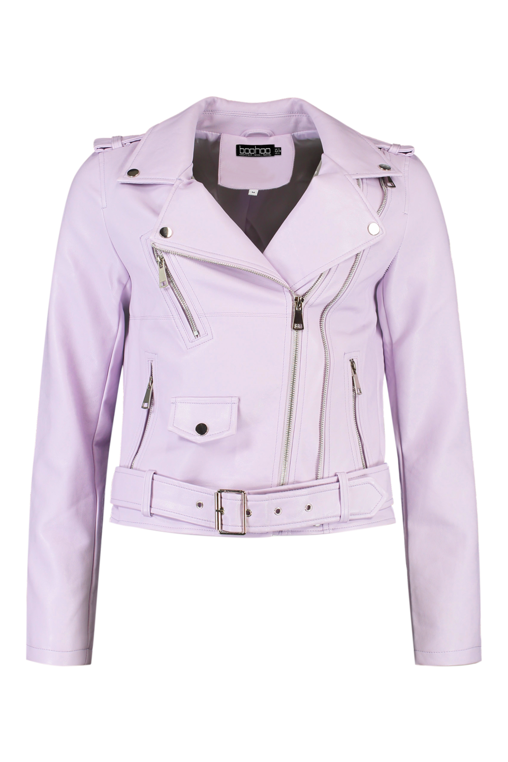 lilac biker jacket