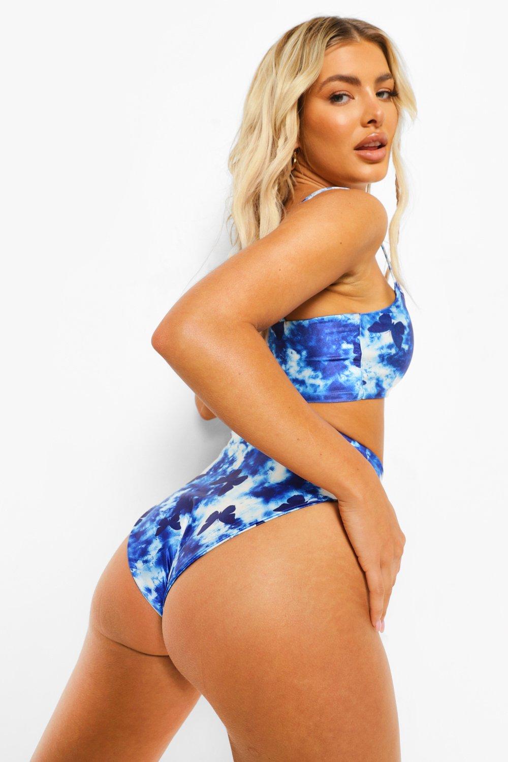 High waisted deals tie dye bikini