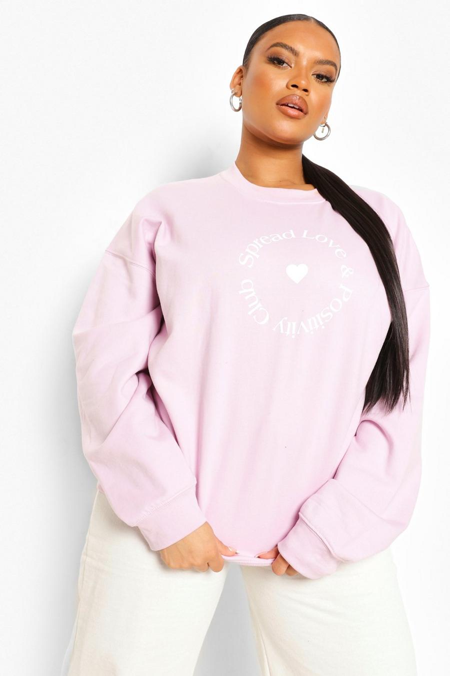 Grande taille - Sweat Spread Love, Lilac image number 1