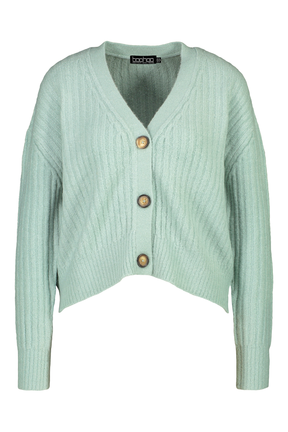 boohoo green cardigan