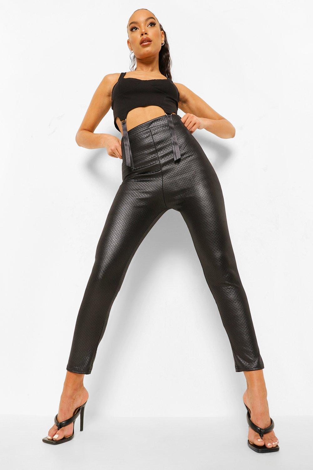 Quilted Leather Look Pu Leggings