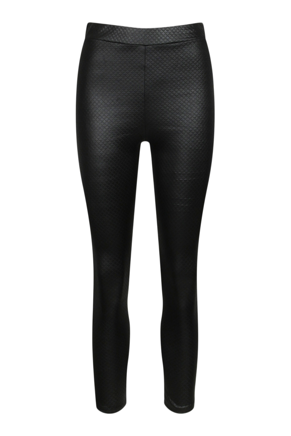 Women's Quilted Leather Look Pu Leggings