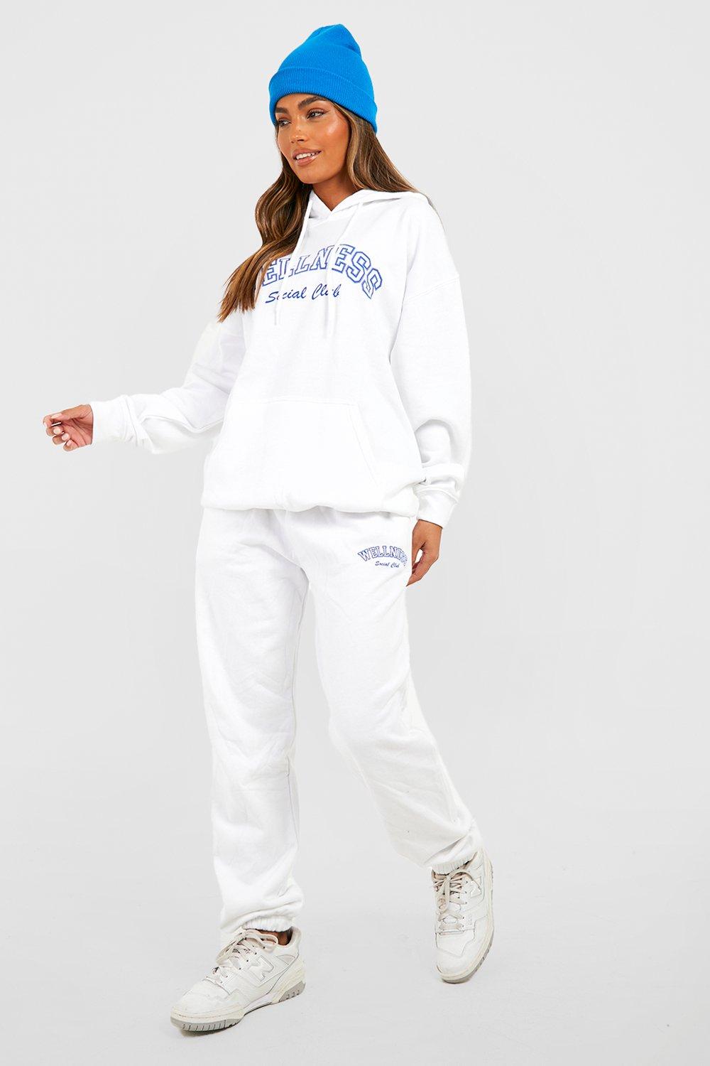 Boohoo best sale white tracksuit