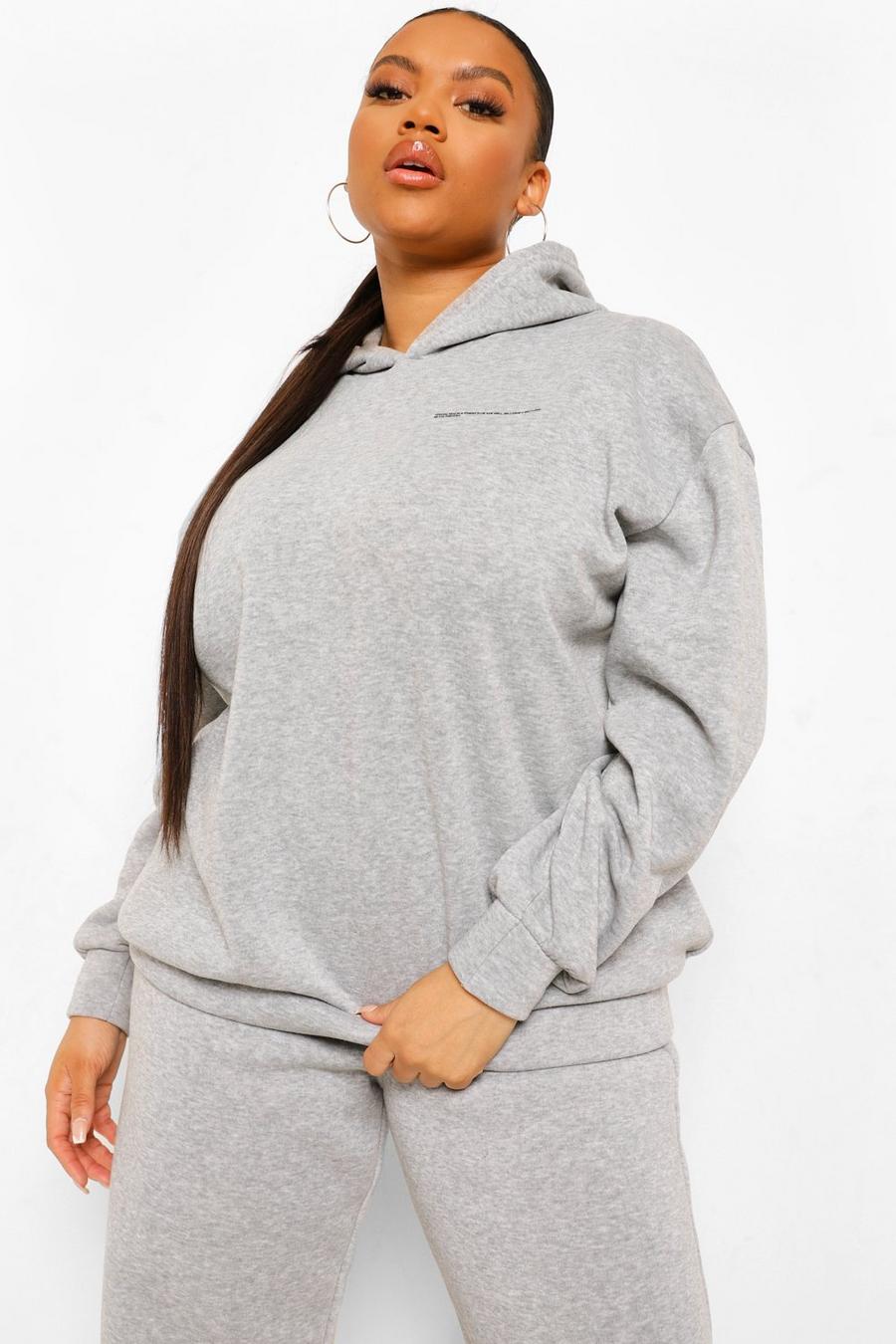 Grey marl Plus Official Health Club Sweat Tracksuit image number 1