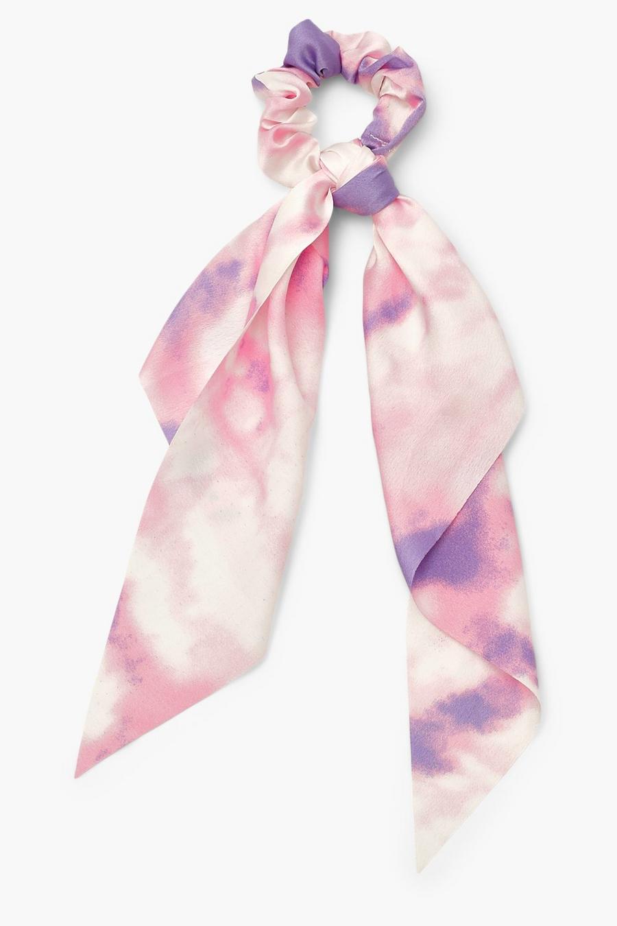 Lilac Tie Dye Scrunchie Head Scarf image number 1