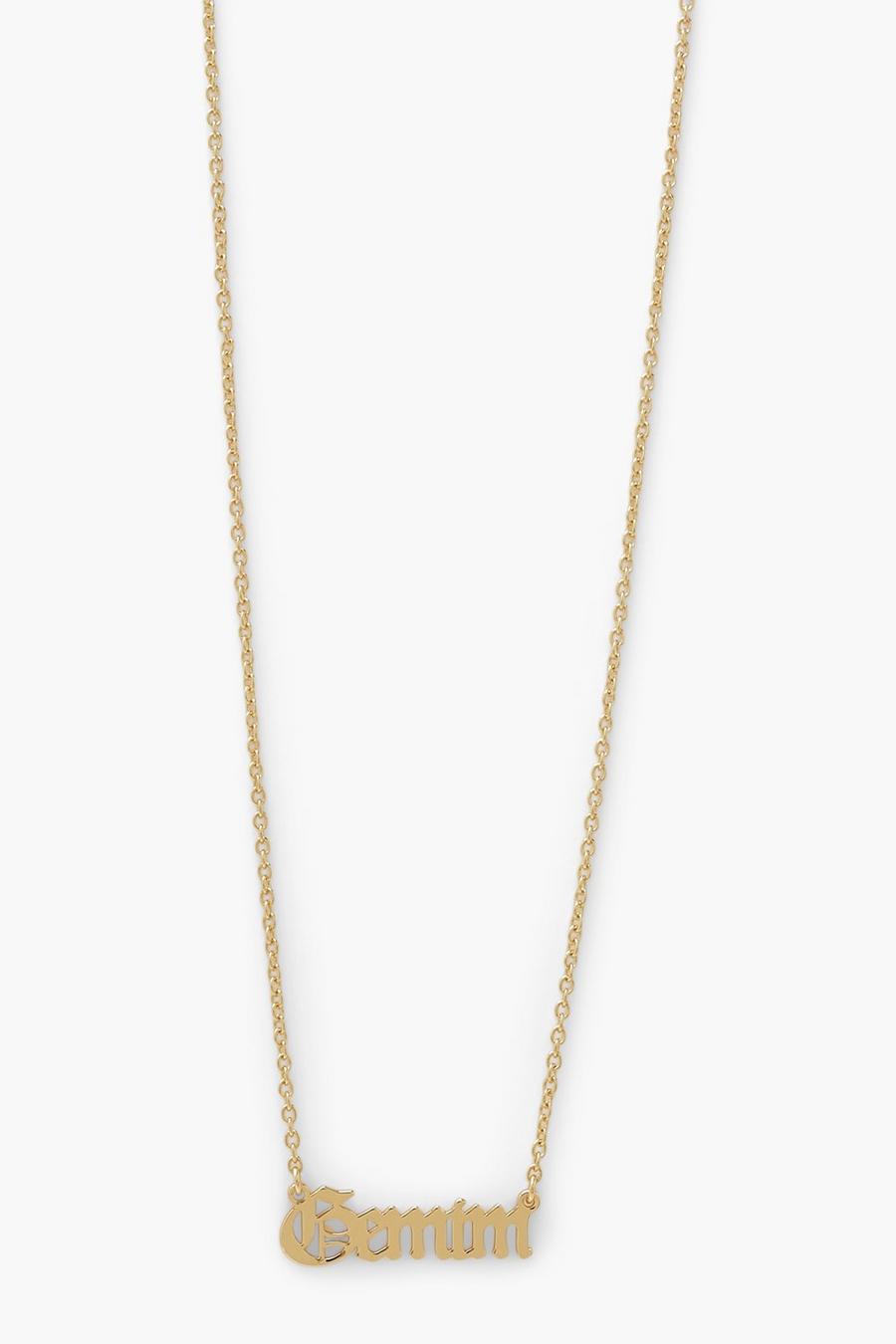 Halskette mit Tierkreiszeichen „Zwilling“  , Gold image number 1