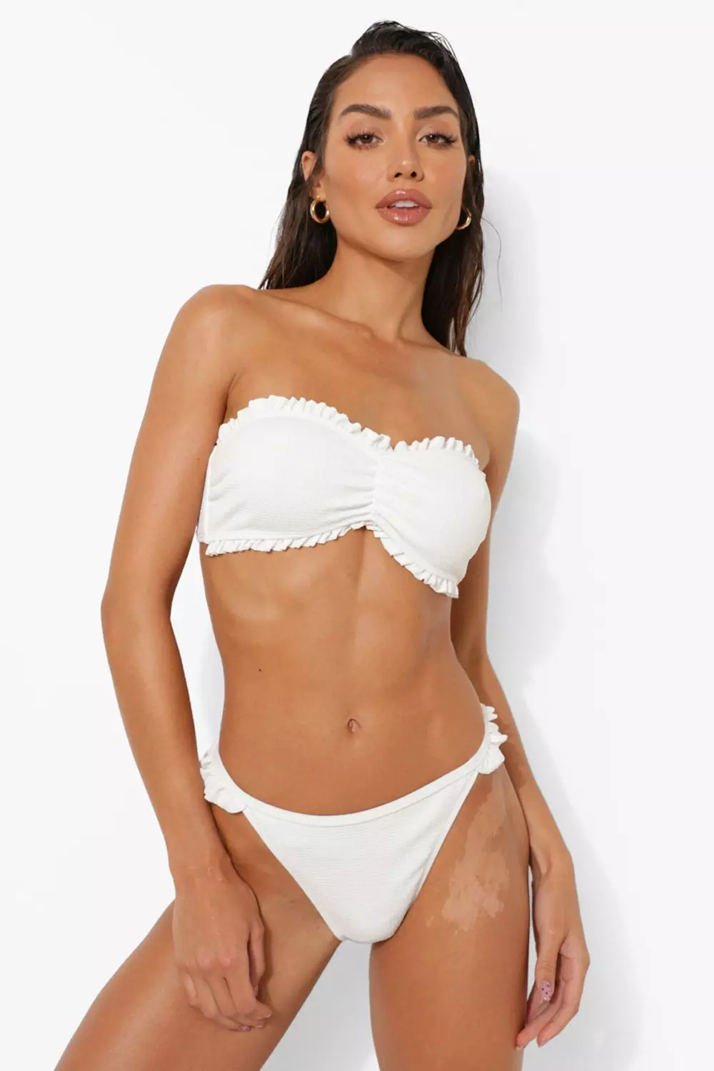 White bandeau 2024 bikini top