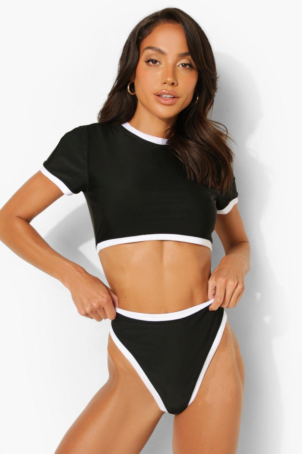 Crop top cheap bikini uk