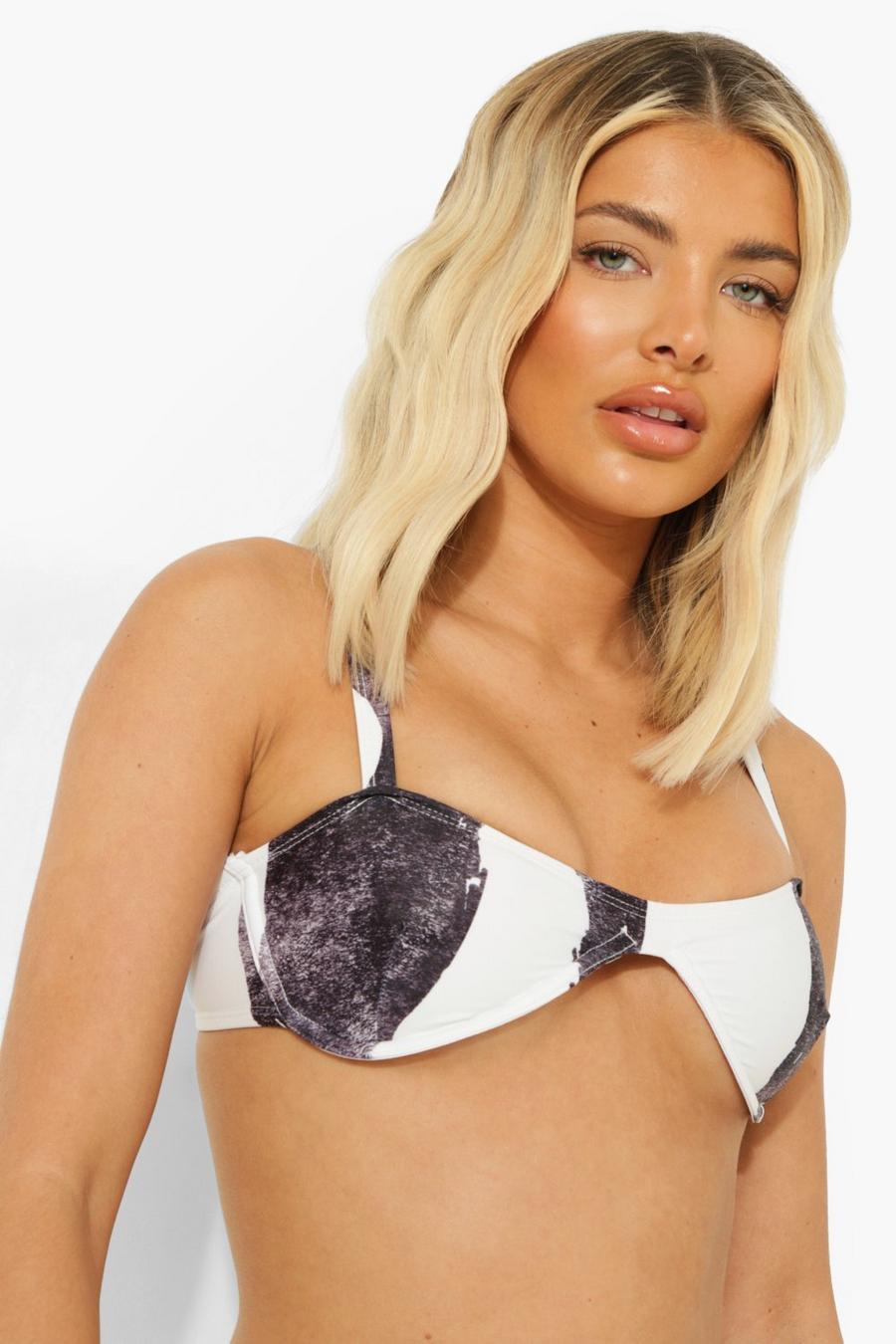 Mono Abstract Square Neck Underwire Bikini Top image number 1