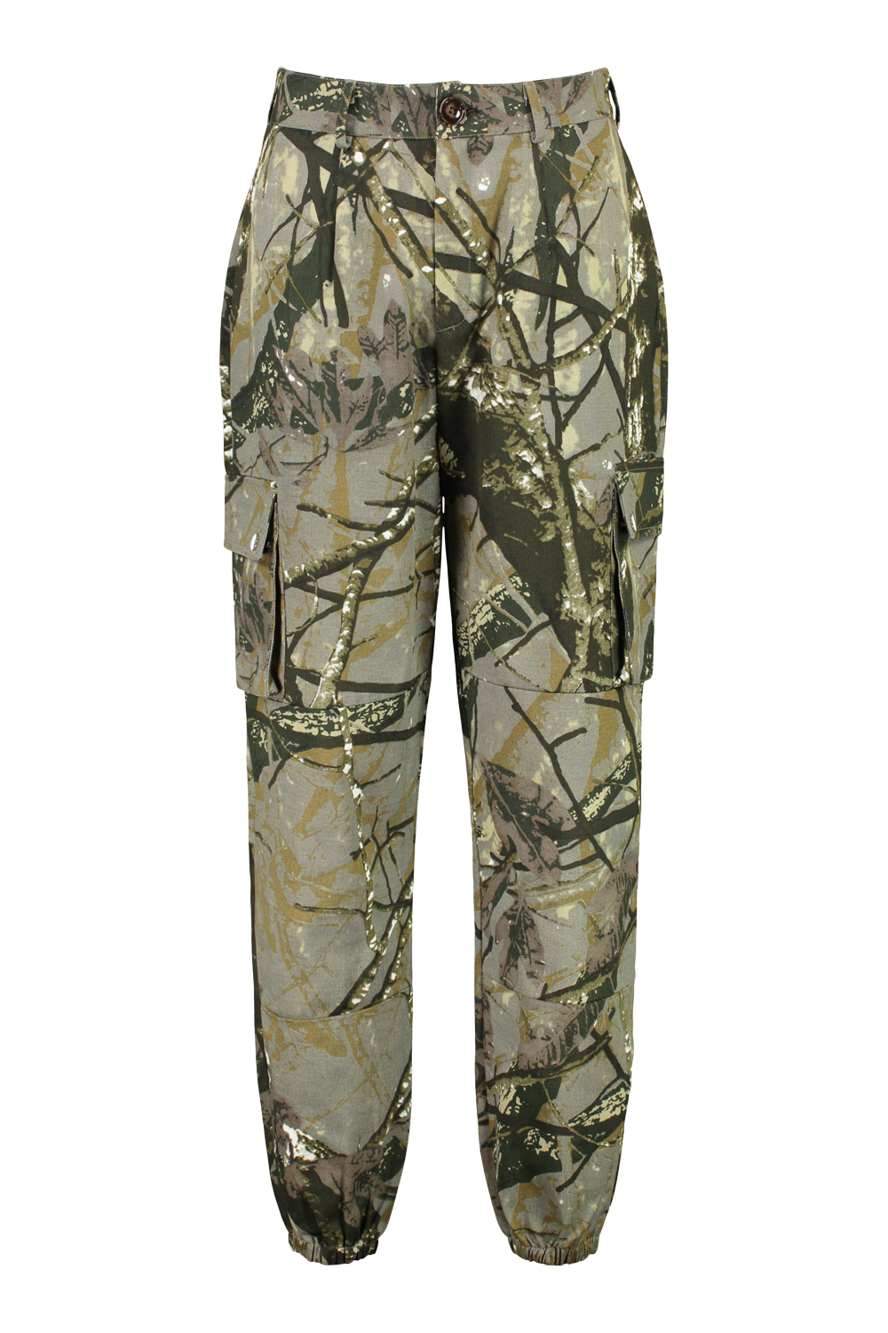 Camo Tree Print Cargo Pants | boohoo USA
