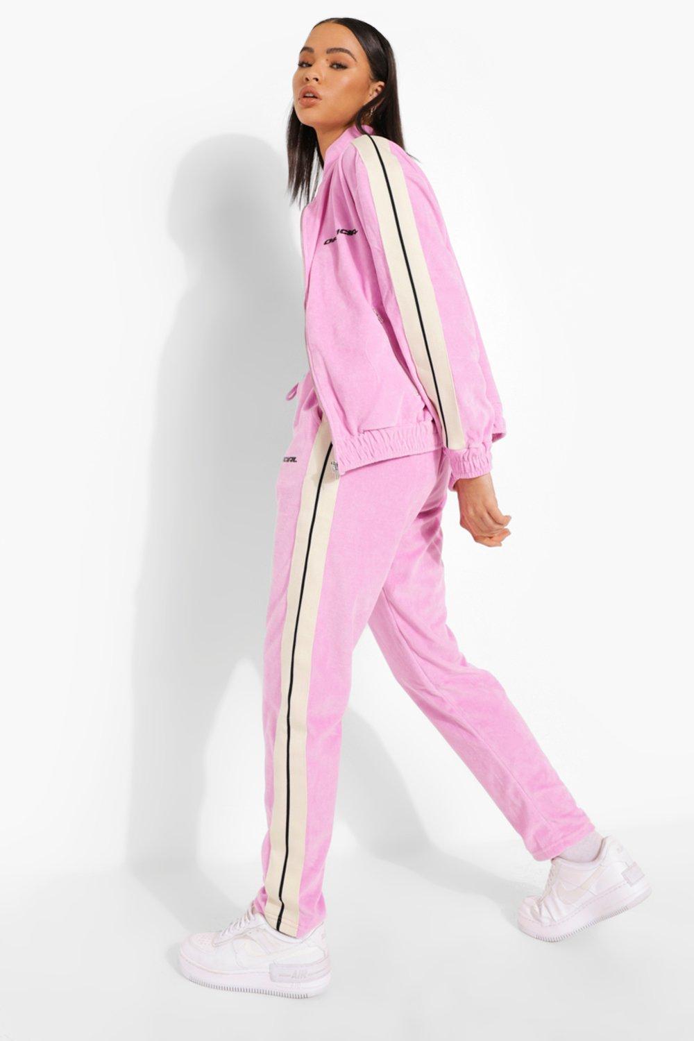 Boohoo discount velour joggers