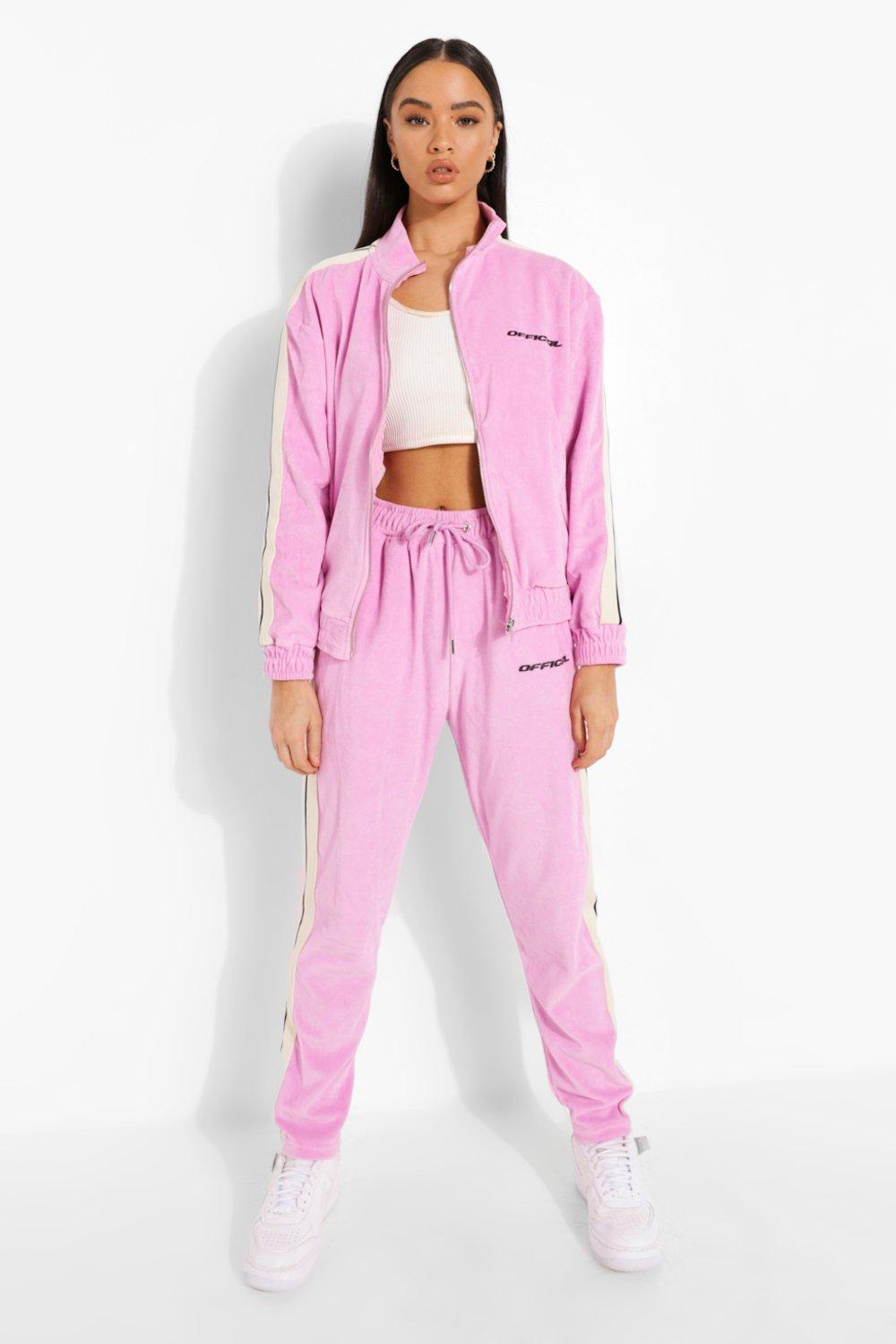 Boohoo best sale velour tracksuit