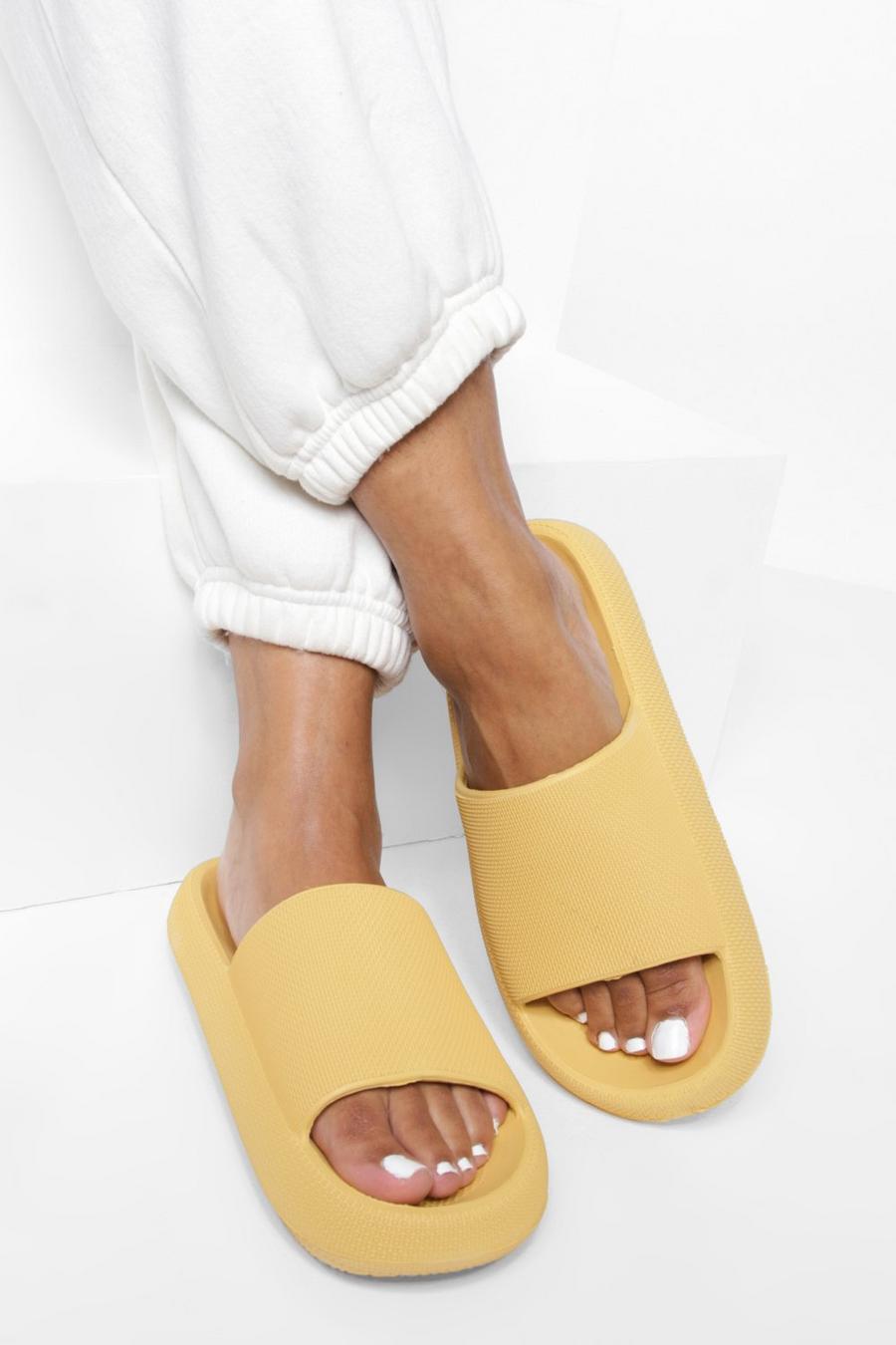Mustard yellow Stevige Slippers image number 1