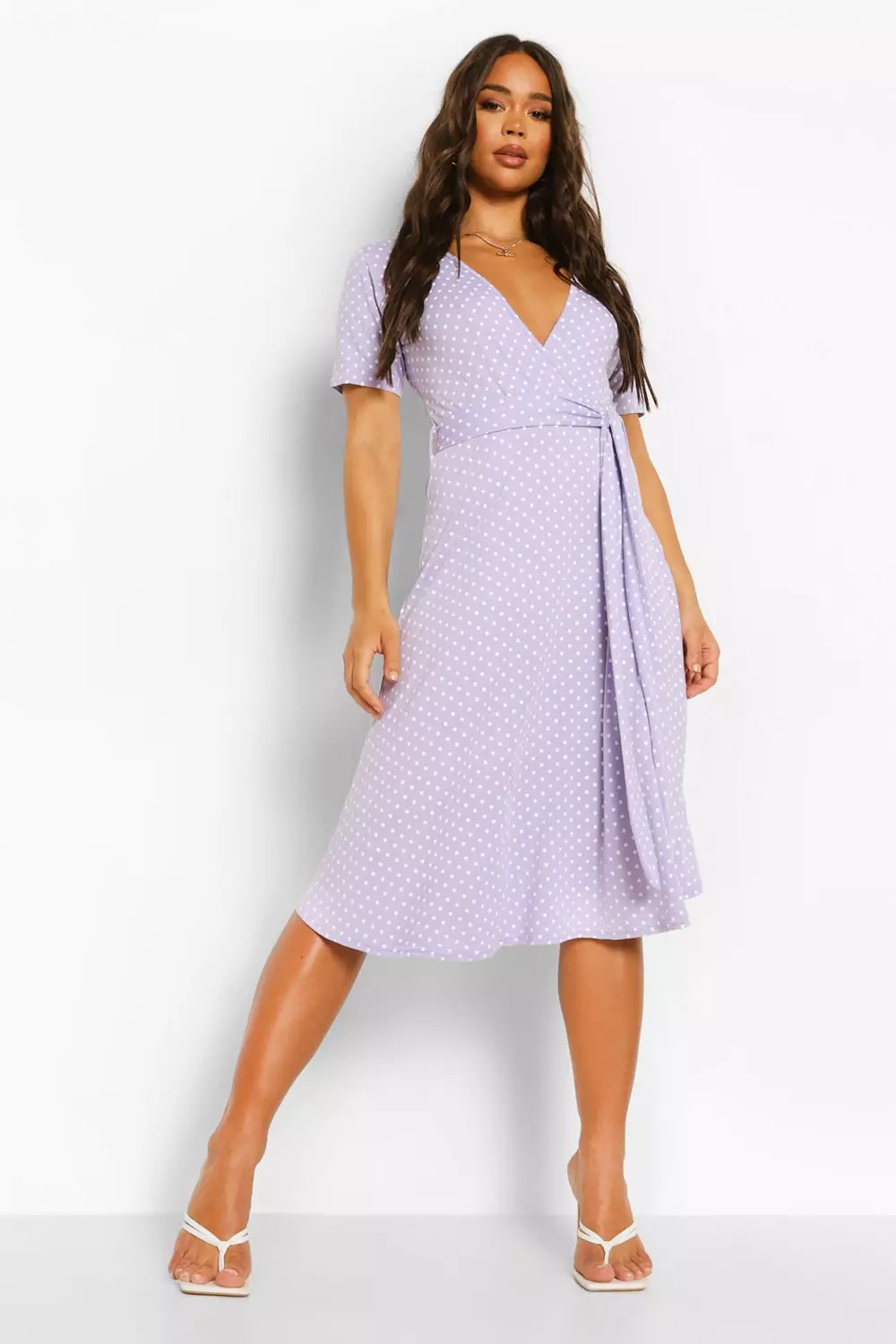 Lilac polka outlet dot dress