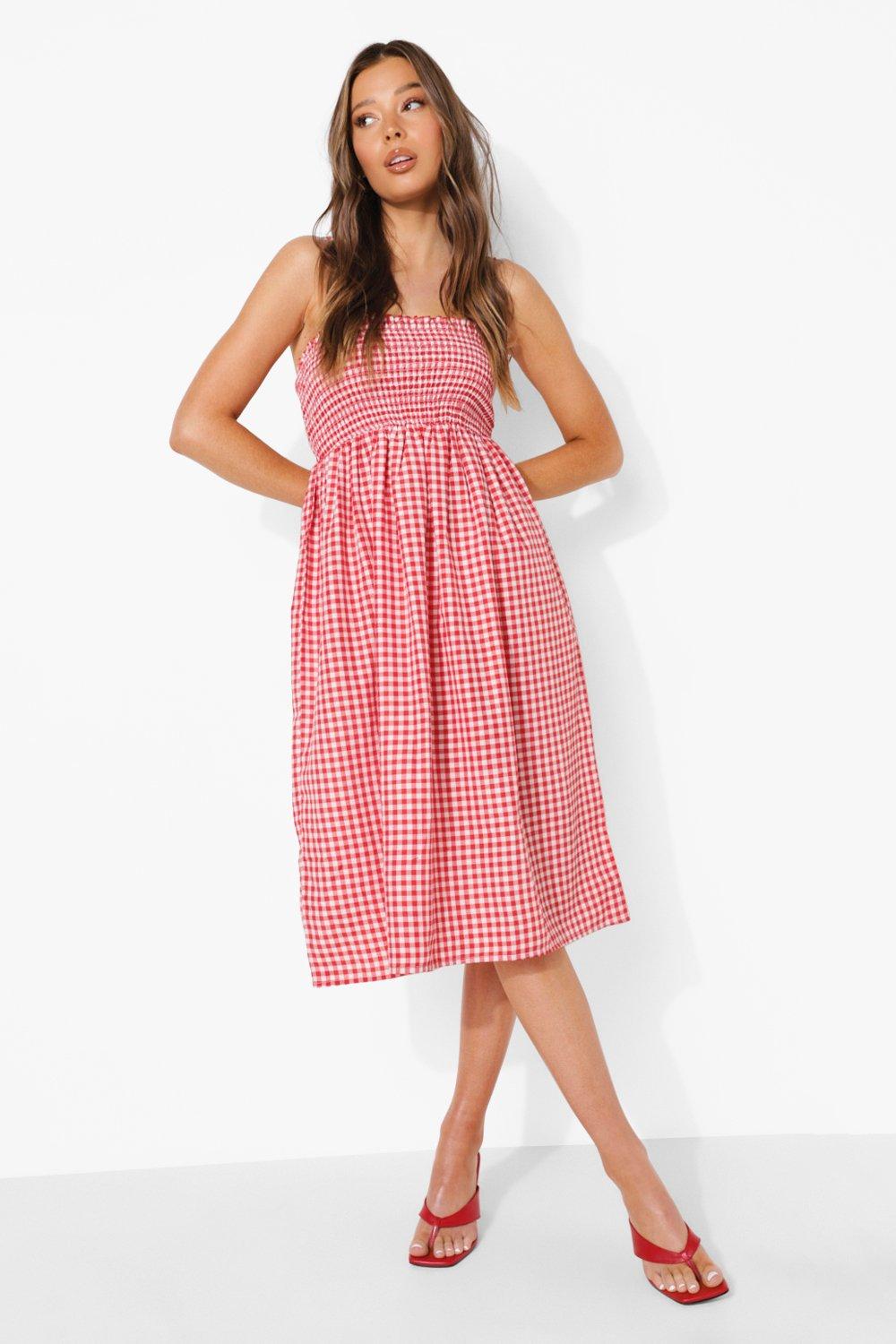 Gingham 2025 strappy dress