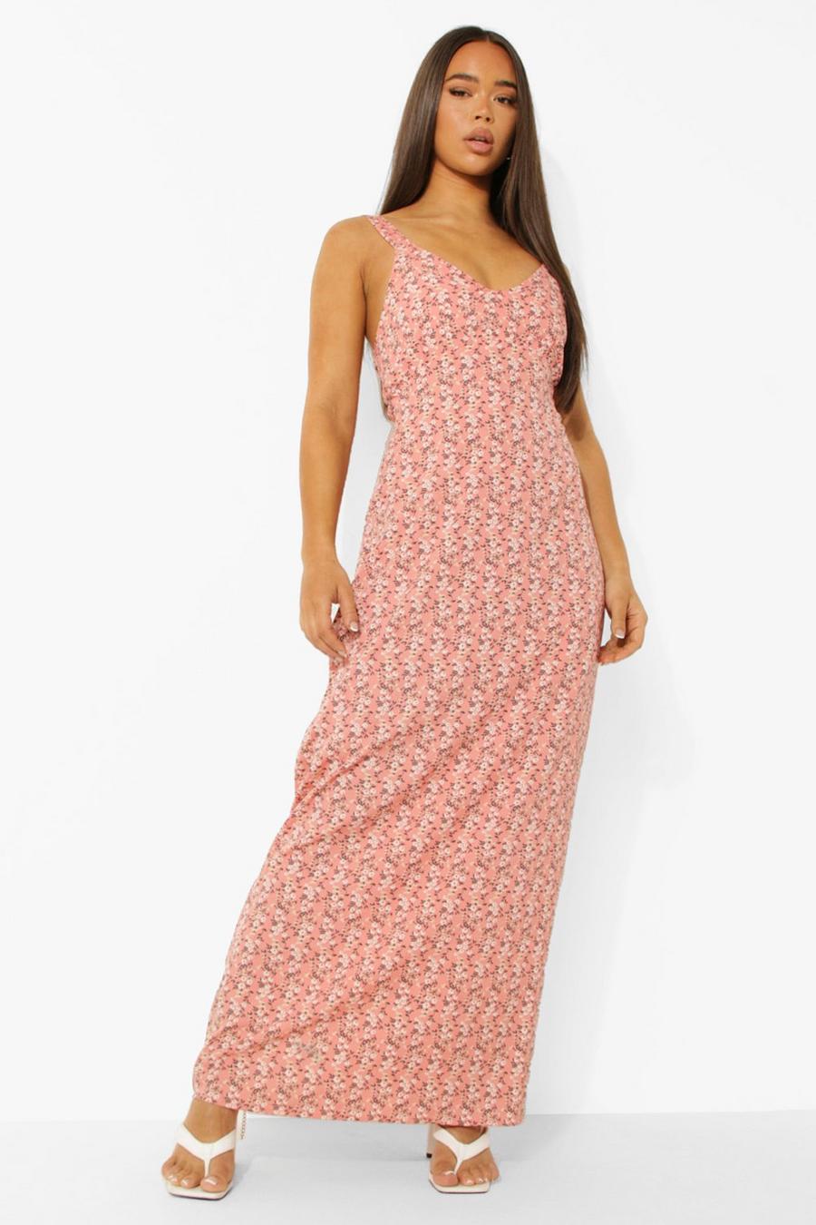 Pink Ditsy Floral Maxi Dress image number 1