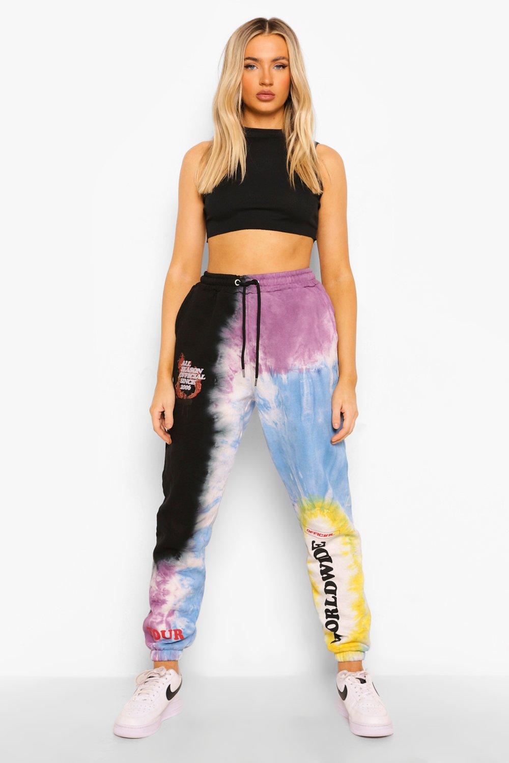 Tie dye joggers discount boohoo